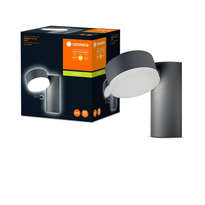 Светильник 8W 220V 440lm 3000K IP44 135x140x90mm [4058075214095] Ledvance ENDURA STYLE SPOT ROUND