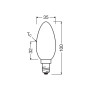 Лампа LED 6,8W 230V 806lm 4000K E27 35x100mm свічка [4099854545306] Value CL B60 Osram