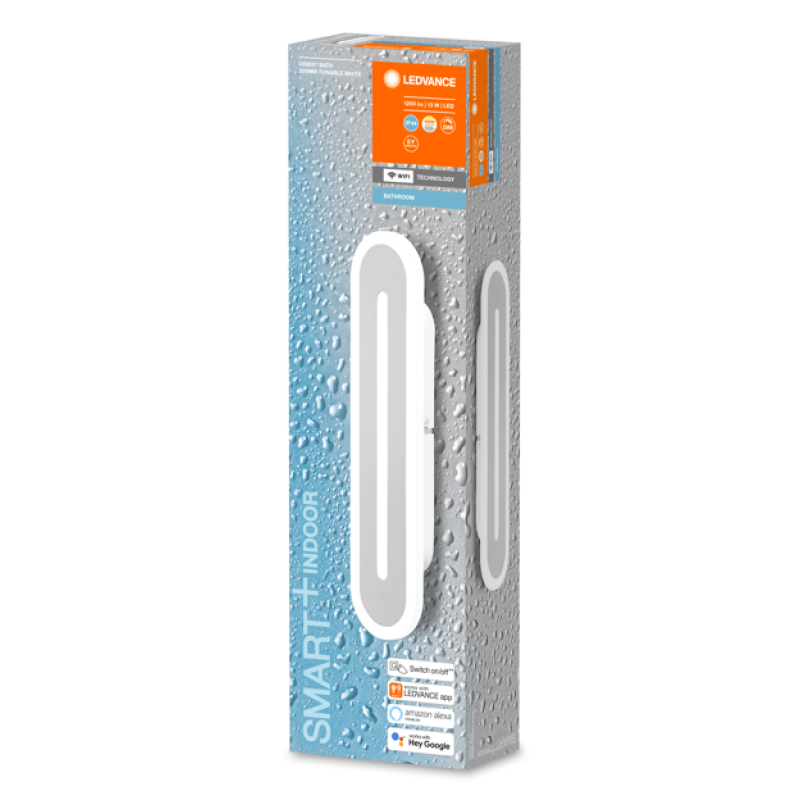SMART светильник 13W 220V 1200lm 3000-6500K TW WIFI 300х50х70mm [4058075574274] Ledvance ORBIS WALL BATH DIM