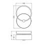 LED Светильник накладной 8W 230V 370lm 3000K 160x95x225mm [4099854453410] Osram DECOR CIRCLE WALL