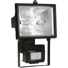 Прожектор галогенный 500W 230V Rx7s IP54 128x185x280mm с датчиком движения черный [LPI02-1-0500-K02] УЕК ИО500Д