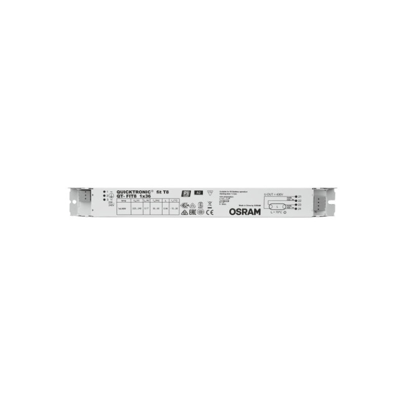 1x36 ЕПРА для люмінесцентних ламп T8 220-240V IP20 [4008321294203] QT-FIT8 Osram