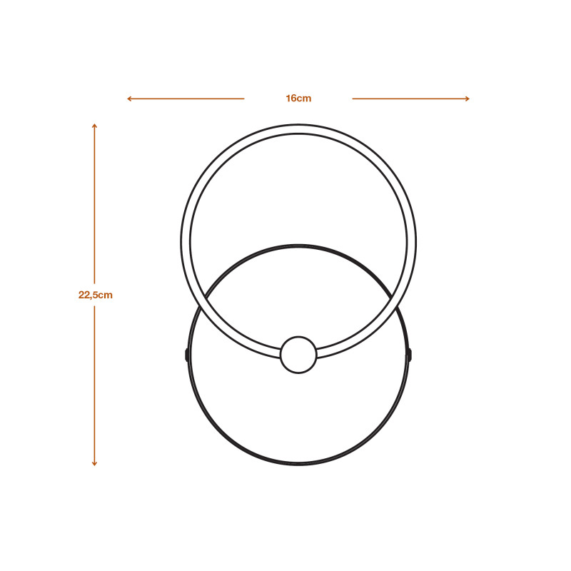 LED Светильник накладной 8W 220V 370lm 3000K 160x95x225mm [4058075838680] Ledvance DECOR CIRCLE WALL