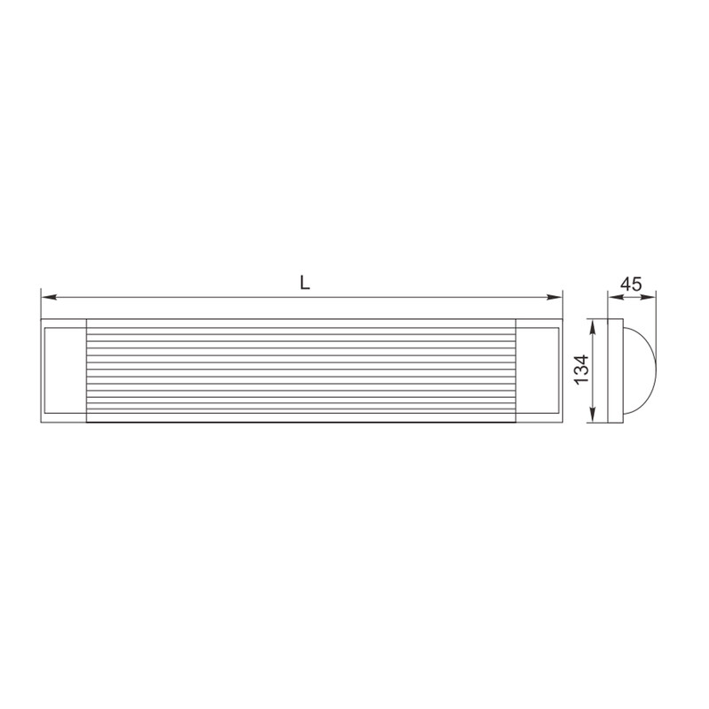 Светильник люминесцентный линейный 36W 220V 1080lm 6500K G13/T8 639x45x134mm IP20 [LLPO0-3017-2-18-K01] УЕК ЛПО3017