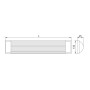 Светильник люминесцентный линейный 36W 220V 1080lm 6500K G13/T8 639x45x134mm IP20 [LLPO0-3017-2-18-K01] УЕК ЛПО3017