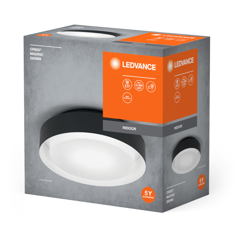 LED Светильник накладной 2хE27 220V 80х290mm [4058075828865] LEDVANCE ORBIS MADRID