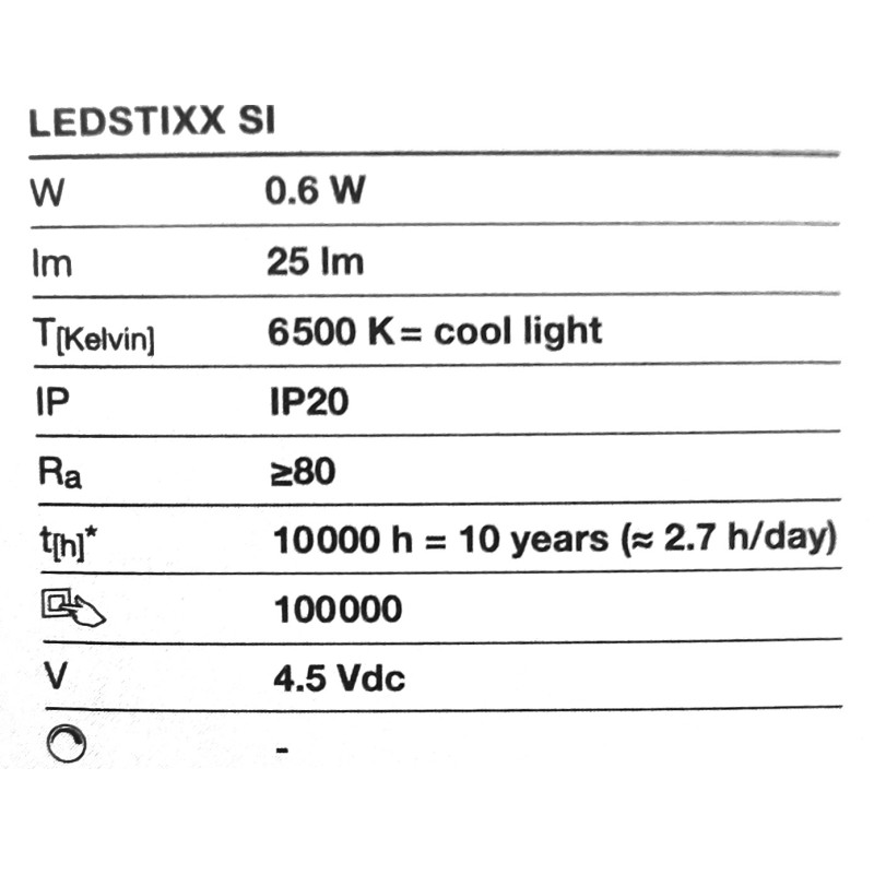 Ночник 0.6W 4.5V 25lm 6500K 3x 1.5AAА 221.5x16.2mm [4099854497575] Osram LEDstixx меняет положение