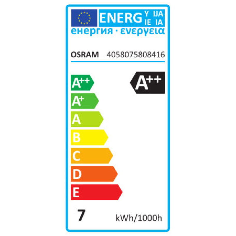 Лампа светодиодная 7W 220V 806lm 4000K E27 60х105mm груша [4058075808416] led Globe OSRAM