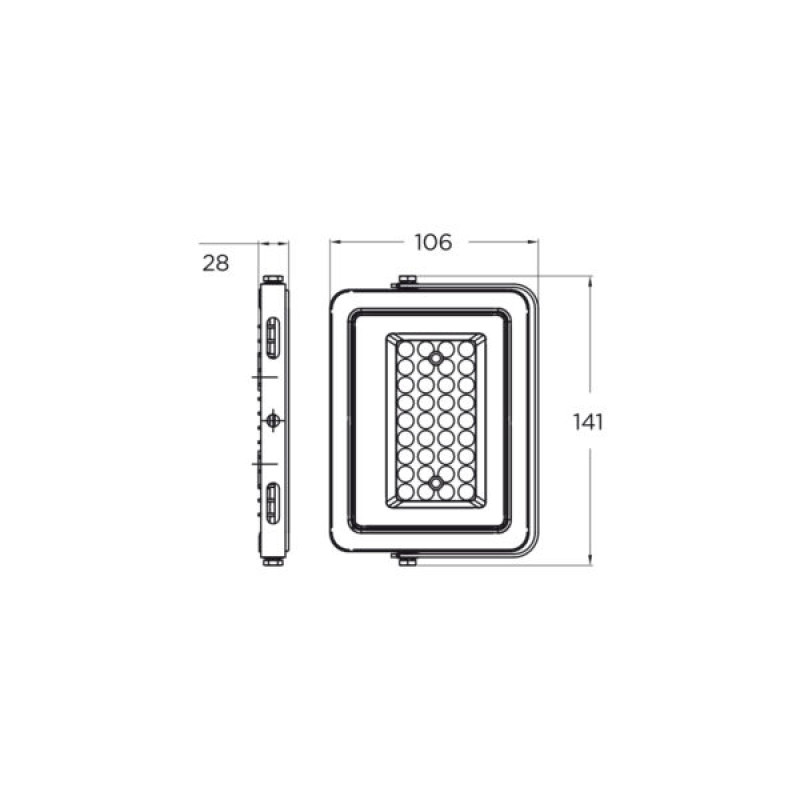 Прожектор LED 50W 230V 4250 6500K IP65 141x28x106mm [4262380663381] LED-FL-50(B) EUROLAMP