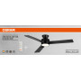 LED светильник потолочный с вентилятором 18W 230V 1200lm 3000-6500K IP20 ø175x280mm DIM пульт управления [4099854536588] Osram Ceiling Blade Fan BK