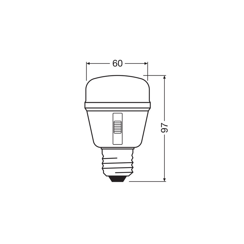 Лампа LED 10W 220V 330lm CCT E27 60x97mm для растений [4058075845787] OSRAM Star Grow Lamp T60