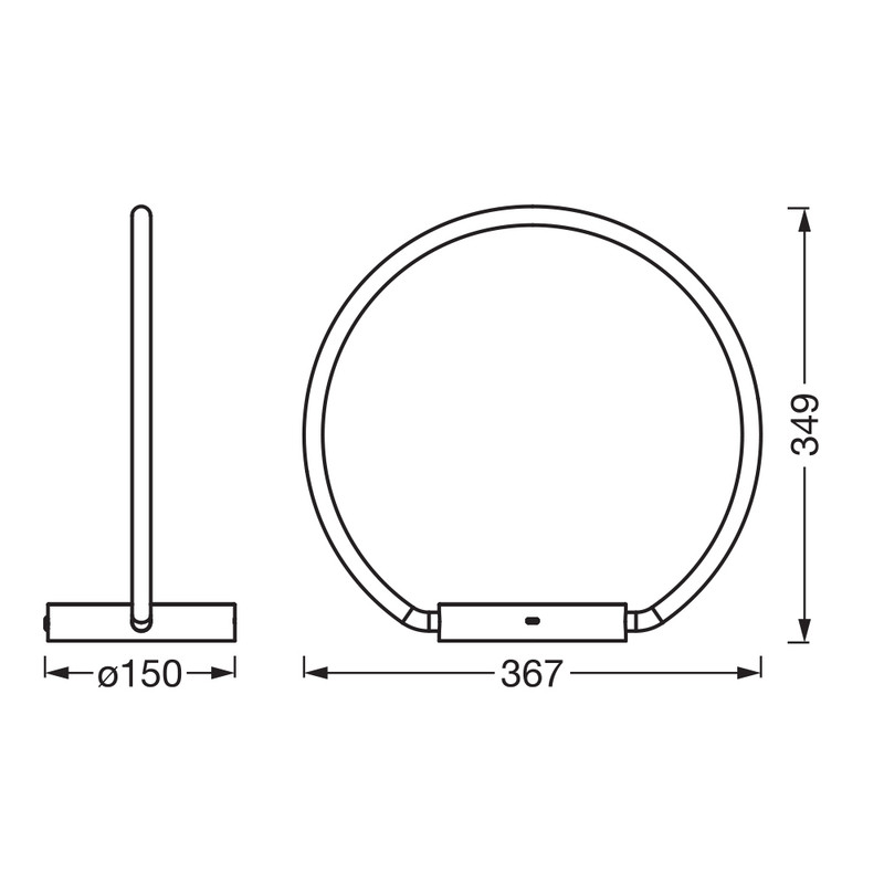 Настольная лампа 10W 230V 1200lm 3000K 367x150x349mm DIM [4099854453656] Osram DECOR AURA TABLE