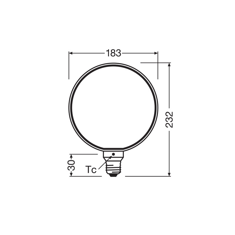 Лампа LED 4W 220V 120lm 1800K E27 DIM 183x232mm филаментная [4058075846043] Osram Vintage 1906 Globe Gold