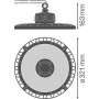 LED Светильник для высоких пролетов 155W 220V 22000lm 4000K ⌀321x140mm DIM IP65 [4058075543928] Ledvance Highbay DALI