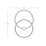 LED Светильник накладной 8W 230V 370lm 3000K 160x95x225mm [4099854453410] Osram DECOR CIRCLE WALL