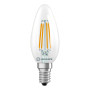 Лампа филаментная 3,4W 230V 470lm 2700K E14 DIM 35x100mm свеча [4099854445712] LED CL B40 FIL OSRAM