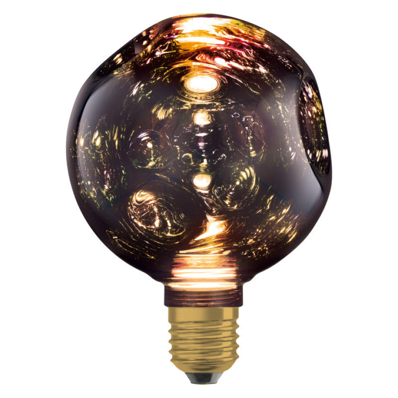 Лампа LED 3,5W 230V 300lm 2700K E27 125x164mm [4099854607332] Flat Décor Small Black Osram