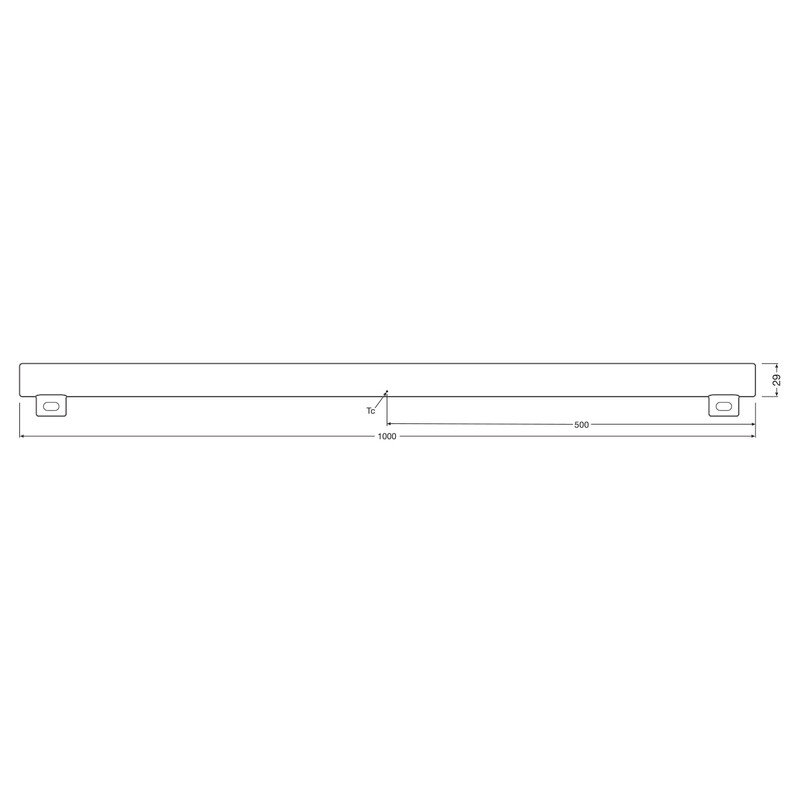 Лампа светодиодная 9.9W 220V 1055lm 2700K S14s 29x1000mm прямая [4099854232893] OSRAM LEDinestra