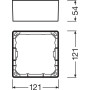 Рамка для накладного монтажа 121x121x54mm квадратная белый [4058075079397] Ledvance DL Slim Frame SQ105