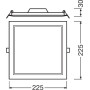 Встраиваемый LED светильник 18W 220V 1530lm 4000K 225x225x30mm IP20 белый [4058075079359] Ledvance DL Slim SQ210