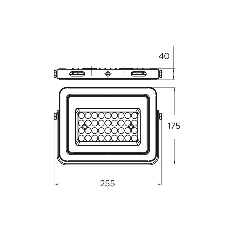 Прожектор LED 50W 220V 5000lm 6500K IP65 255х175х40mm [4262380662278] LED-FL-50/65(black) EUROLAMP