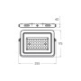 Прожектор LED 50W 220V 5000lm 6500K IP65 255х175х40mm [4262380662278] LED-FL-50/65(black) EUROLAMP