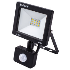 Прожектор LED 10W 220V 800lm 6000K IP44 118x48x155mm с датчиком движения [l0790010] E.NEXT e.LED.flood.stand.sensor.10.6000