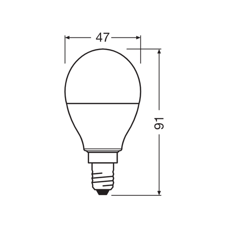 RGBW Лампа с пультом LED 4.9W 220V 470lm 2700K E14 DIM 91x47mm шар [4058075430877] OSRAM LED Retrofit lamps