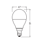 RGBW Лампа с пультом LED 4.9W 220V 470lm 2700K E14 DIM 91x47mm шар [4058075430877] OSRAM LED Retrofit lamps