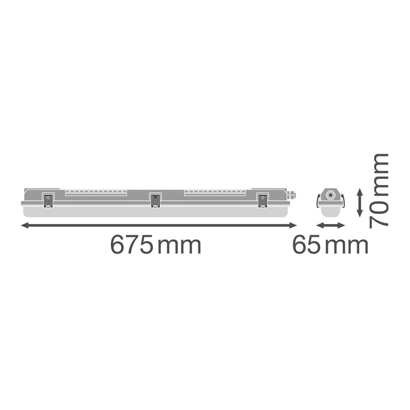 Светильник LED линейный 220V G13 675x65x70mm IP65 [4099854118050] Ledvance DP Housing