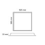 Панель светодиодная 36W 6500K 3700lm 595x595x33mm IP40 с блоком питания [116587] PELSAN