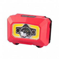LED фонарь налобный 3W 450lm 6500K 60x45mm [4260642639815] EUROLAMP HL-3W(red) на батареях
