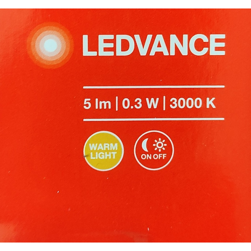 Ночник 0.3W 220V 5lm 3000K 60x90x60mm [4058075266766] Ledvance LUNETTA Glow в розетку