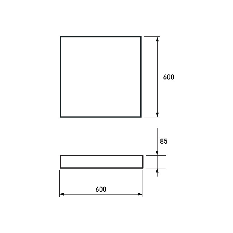 LED Светильник накладной 100W 230V 6825lm 3000-6500K 600x600x85mm DIM [4262380665545] LED-SLS-100W-T37 EUROLAMP