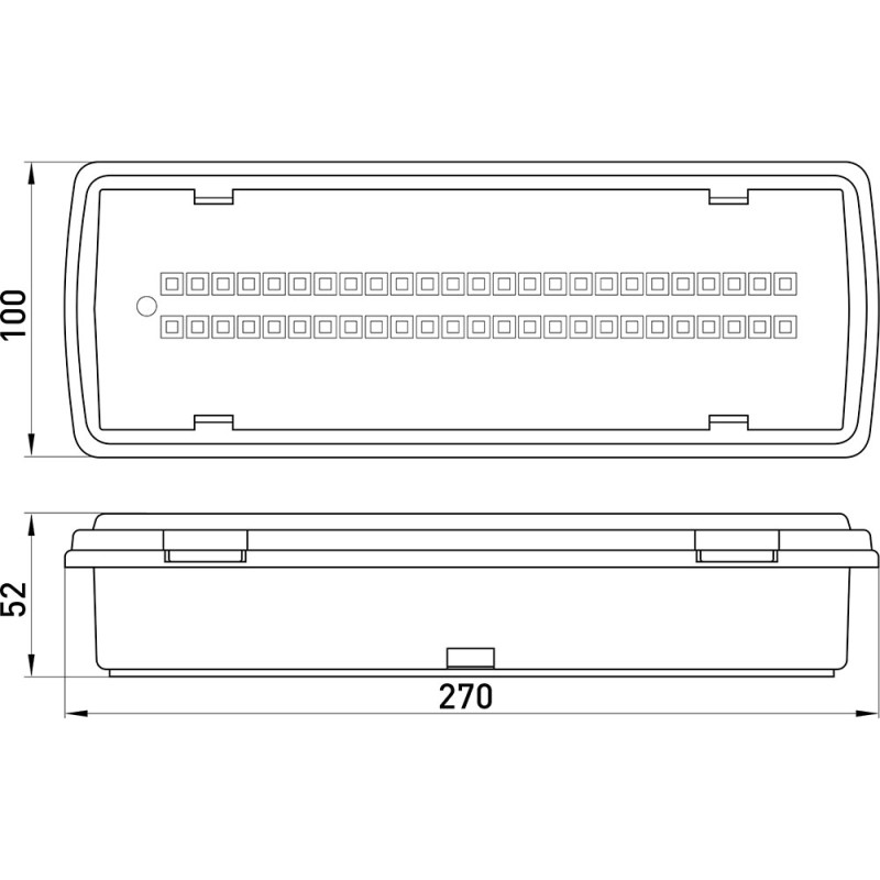 LED Светильник аварийный 4W 230V 400lm 3часа Li-ion 270x52x100mm IP65 не постоянный [l0660043] E.NEXT e.emerg.507L-50.led.Li.3h.IP65