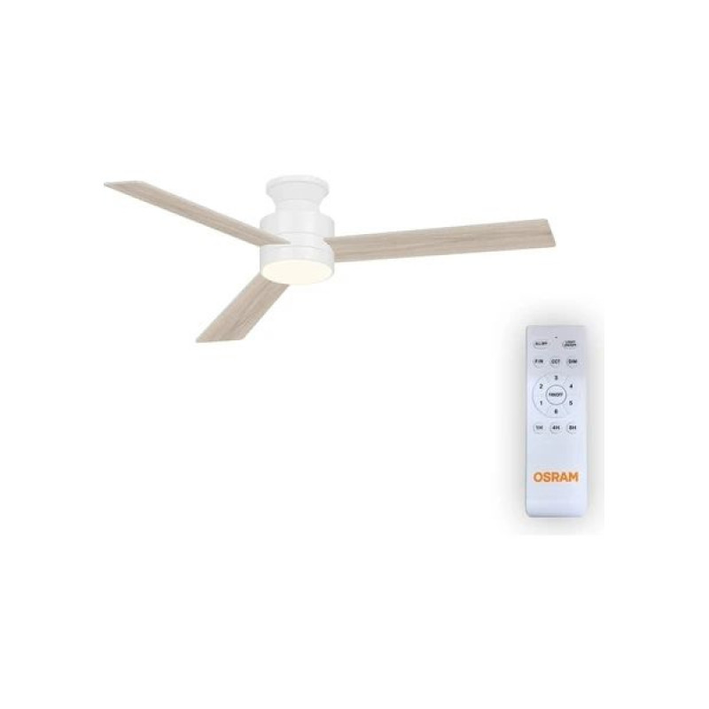 LED светильник потолочный с вентилятором 18W 230V 1200lm 3000-6500K IP20 ø175x280mm DIM пульт управления [4099854536571] Osram Ceiling Blade Fan WT