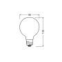 Лампа светодиодная 5,9W 230V 806lm 2700K E27 95x135mm филаментная [4099854466465] Osram Star Globe
