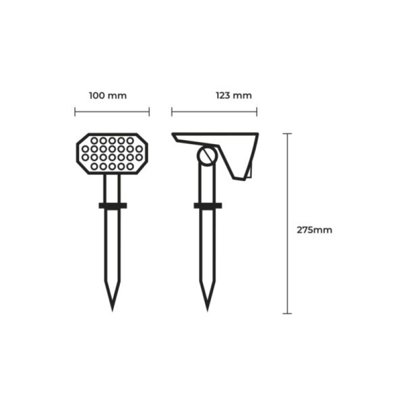 LED Светильник уличный 1W 5V 6500K IP54 1200mAh солнечная батарея [4262380667198] LED-1W/6500K(S3) EUROLAMP