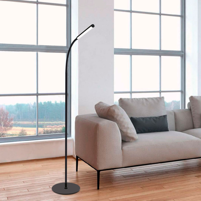 LED Світильник торшер 7W 220V 360lm 5000K 23,3x1656mm DIM чорний [4262380662155] EUROLAMP LED-FLD1-7W(black)