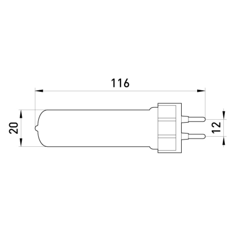 Лампа металлогалогенная 70W 220V 6000lm 4200K G12 116x20mm трубчатая [l0150005] E.NEXT e.lamp.mhl.g12.70