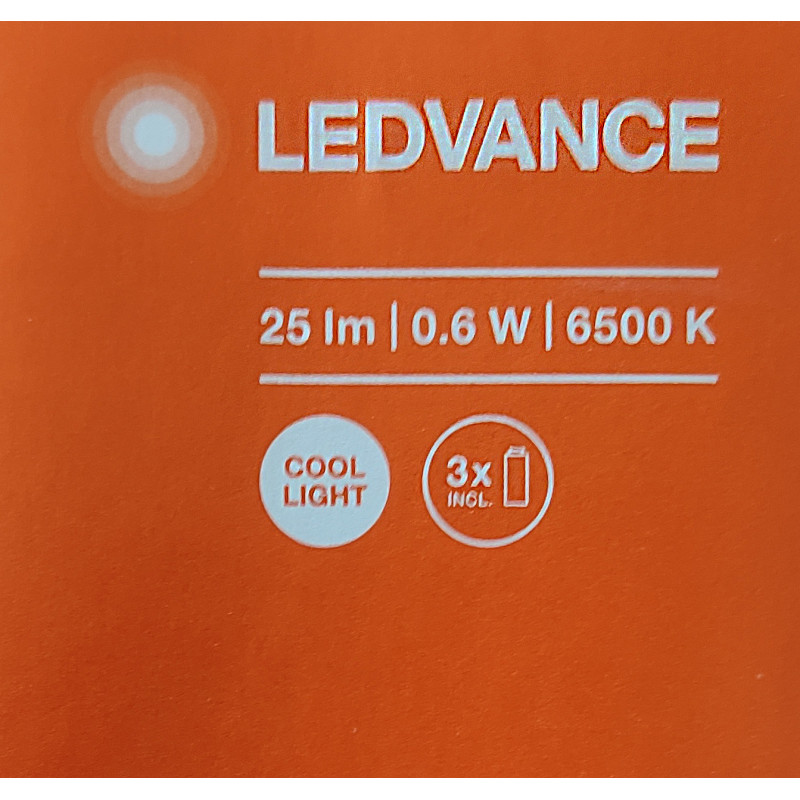 Ночник 0.6W 4.5V 25lm 6500K 3x 1.5AAА 221.5x16.2mm [4058075227866] Ledvance LEDstixx меняет положение