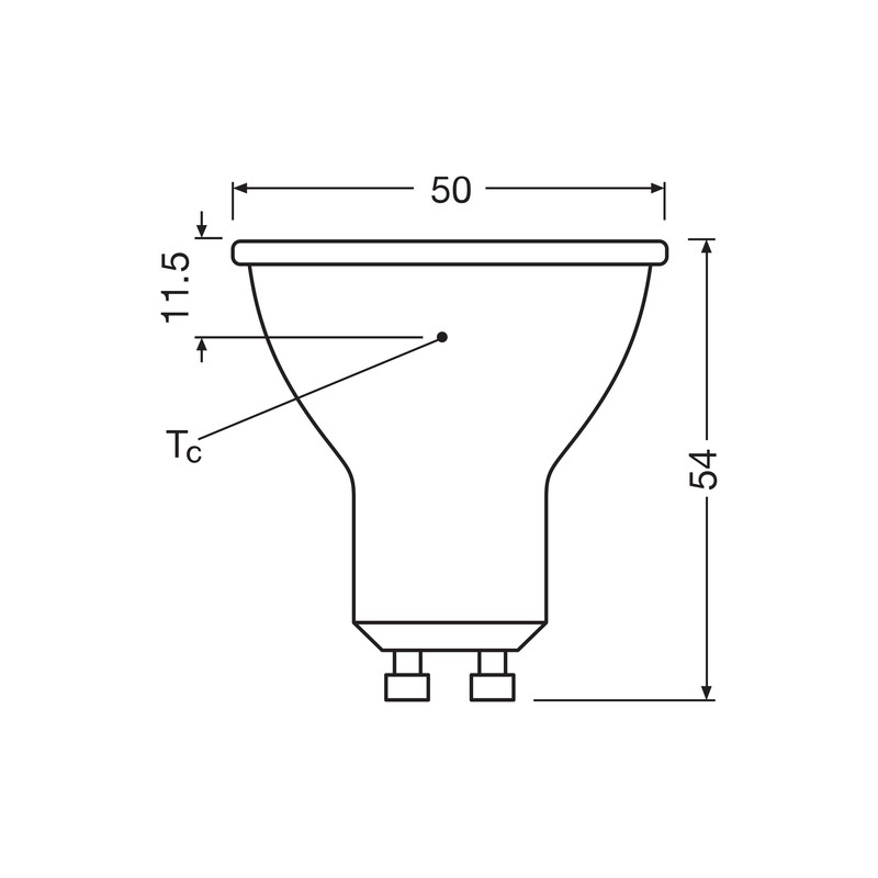 Лампа LED 6,1W 230V 575lm 4000K GU10 50x54mm рефлекторная стеклянная колба [4099854457401] Osram PAR16
