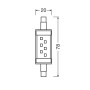 Лампа світлодіодна 9,5W 230V 1055lm 2700K R7s 20x78mm DIM кукурудза [4099854503504] LED Slim Ledvance