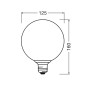 Лампа LED 3,5W 230V 300lm 2700K E27 125x160mm [4099854608445] Flat Décor Round Brown Osram