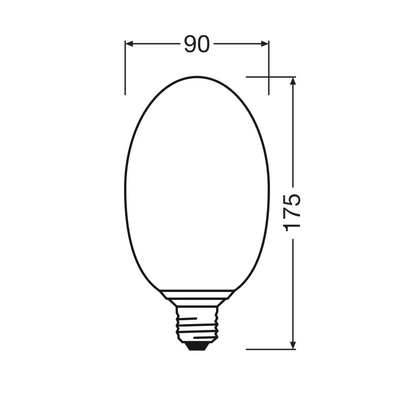 Лампа LED 3,5W 230V 300lm 2700K E27 90x175mm [4099854608568] Flat Décor Long Blue Osram