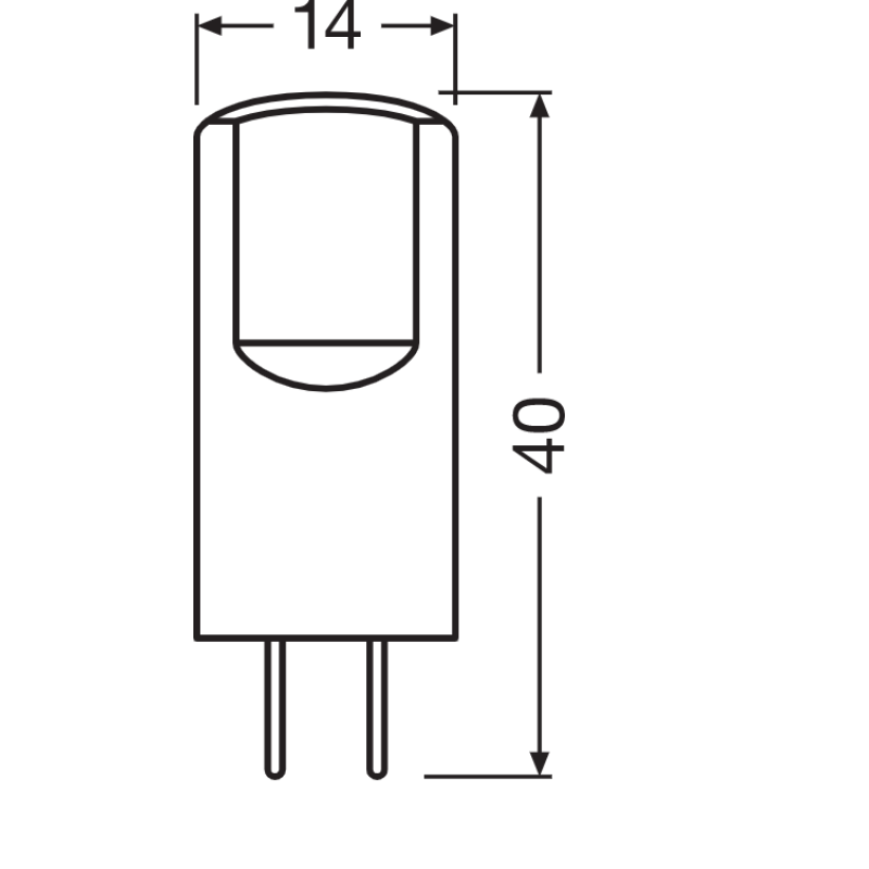 Лампа светодиодная 2.6W 12V 300lm 2700K GY6.35 DIM 14х40mm капсула [4058075432123] OSRAM LED PIN 12 V