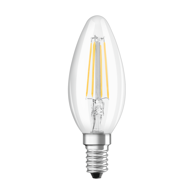 Лампа LED филаментная 4.2W 220V 470lm 2700K E14 35x100mm DIM свеча [4099854065590] LED CL LEDVANCE