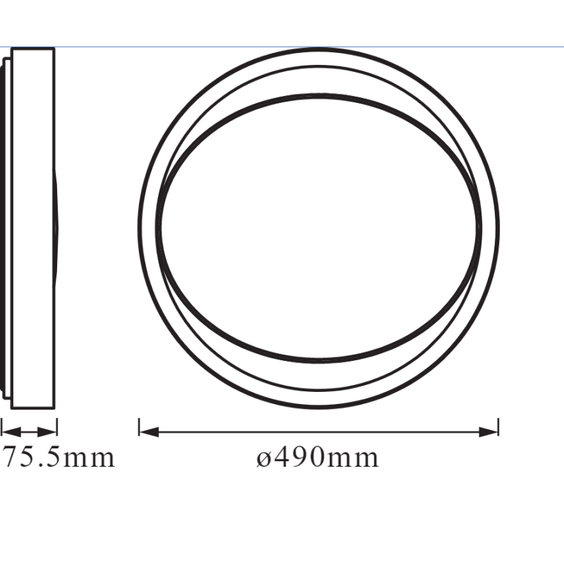 SMART потолочный светильник 34W 220V 3200lm 3000-6500K TW WIFI 490х75.50х490mm [4058075486546] Ledvance Eye DIM