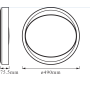 SMART потолочный светильник 34W 220V 3200lm 3000-6500K TW WIFI 490х75.50х490mm [4058075486546] Ledvance Eye DIM