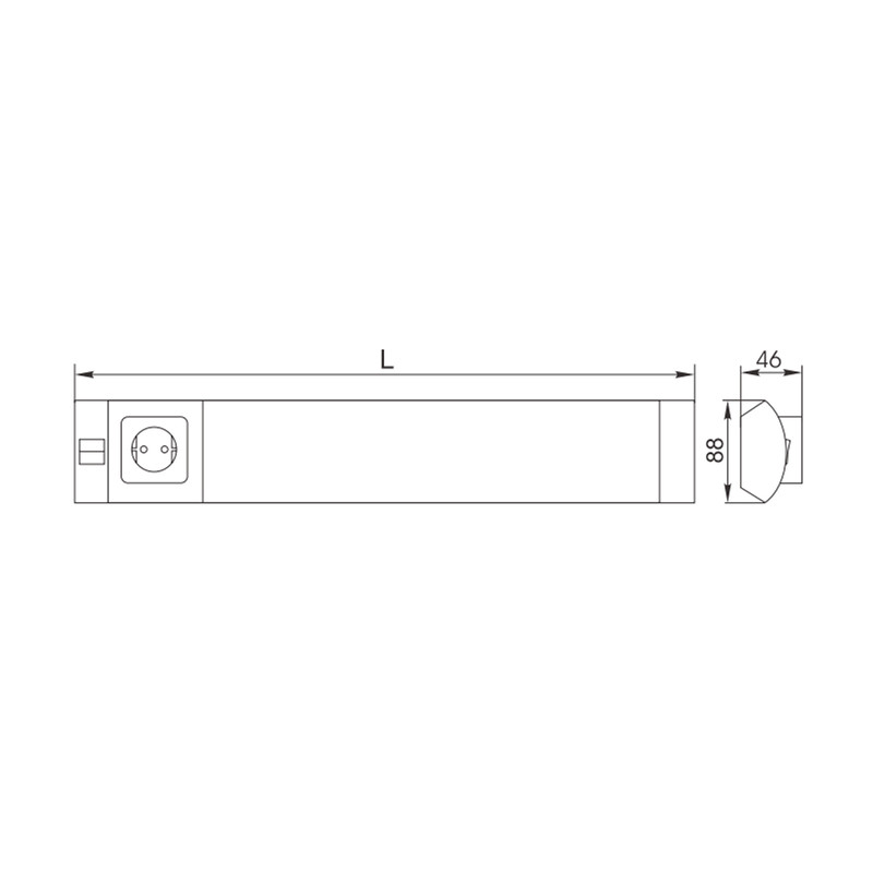 Світильник 13W 230V 800lm 6400K T5/G5 IP20 679х46х88мм білий [LLPO0-2011-1-13-K01] ЛПО2011 УЕК
